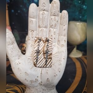 Handmade Silver Dagger Hypoallergenic Earrings